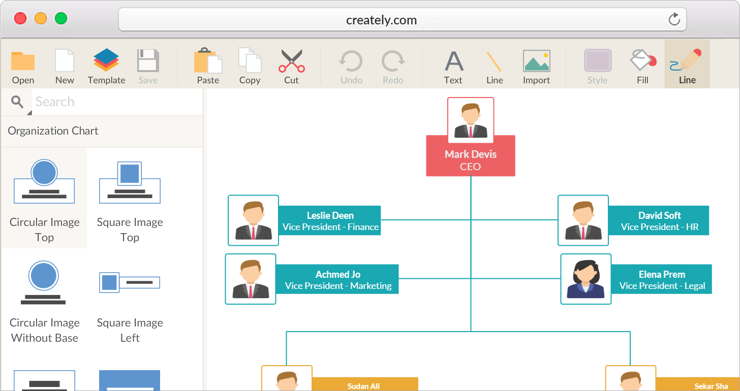 how to create a org chart for osx